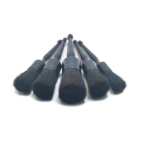 Five pieces detailing kit Natural Boar's Hair Detailing Brushes for Wheels, Tires, Engine Bay, Leather Seats