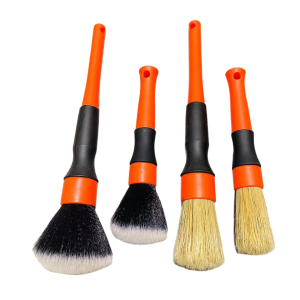 professional car boar hair ultra soft nylon detailing brushes kit